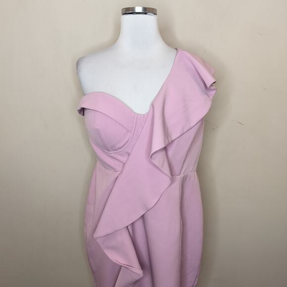 Lavish Alice One Shoulder Ruffled Corset Dress Cocktail Party - Picture 4 of 11